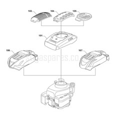 ENGINE-WBE0701ES COVERS spare parts