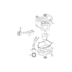 Piston, Crankshaft, crankcase spare parts