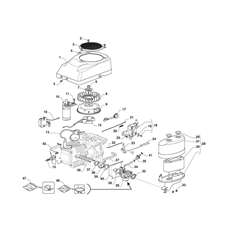 ENGINE - CARBURETOR, AIR CLEANER ASSY spare parts