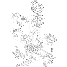 Frame, Hood, Fenders, Seat, Front Wheels spare parts