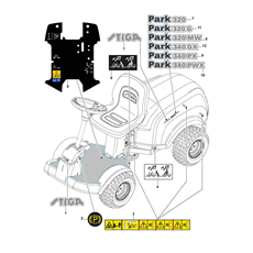 Labels spare parts