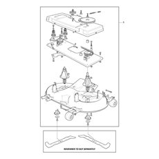 CUTTING DECK & BLADES TRANSMISSION PLATE ASSY - TC122 spare parts