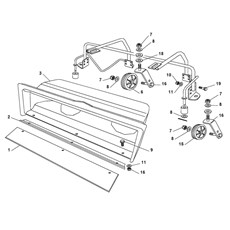 Front adjustable brush 82 cm - Collector spare parts