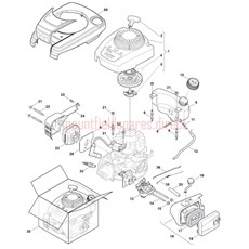 ENGINE RS100 RECOIL-FUEL TANK spare parts