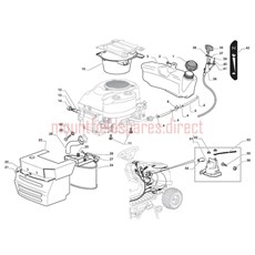 ENGINE (GGP) FUEL TANK THROTTLE CABLE-SOLENOID EXHAUST PIPE-MUFFLER spare parts