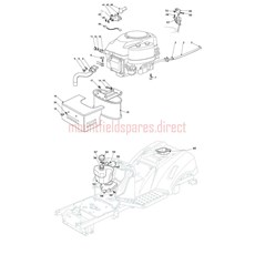 ENGINE (GGP) THROTTLE CABLE FUEL TANK-SOLENOID MUFFLER-EXHAUST spare parts