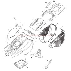 Grass Catcher Assy. and upper Deck spare parts