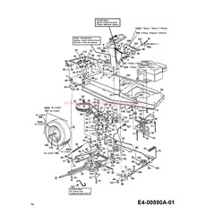 DRIVE SYSTEM, ENGINE PULLEY, PEDAL, REAR WHEELS spare parts