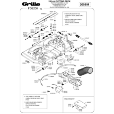 155cm CUTTING DECK & MULCH KIT(from sn 607765 to sn 658193 from 2016 to 2018) spare parts