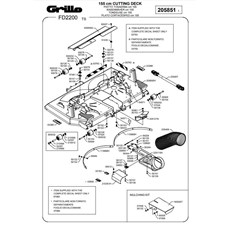 155cm CUTTING DECK & MULCH KIT (from sn 658194 to sn 677221 from 2018 to 2019) spare parts