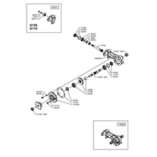 COUNTER-ROTATING TILLER GEARBOX (from sn 228001 from 1996) spare parts