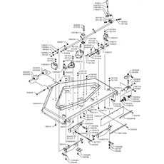 132 cm CUTTING DECK_FRAME(from s/n 638775 to s/n 659187 from 2017 to 2018) spare parts