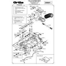 155cm CUTTING DECK & MULCH KIT (from sn 677222 from 2019) spare parts