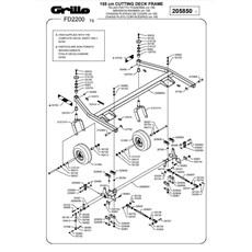 155cm CUTTING DECK FRAME(from sn 675802 from 2019) spare parts