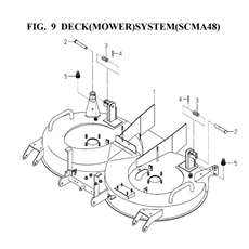 DECK(MOWER)SYSTEM(SCMA48)(8663-402A-0100) spare parts