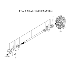 SHAFT(INPUT)SYSTEM(1836-120-0100) spare parts