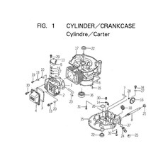 CYLINDER/CRANKCASE spare parts