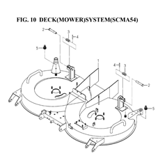 DECK(MOWER)SYSTEM(SCMA54)(8665-402A-0100) spare parts