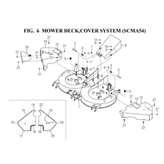 MOWER DECK,COVER SYSTEM(SCMA54)(8665-402-0100,8665-406-0100,8665-407A-0100) spare parts