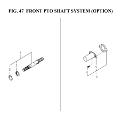 FRONT PTO SHAFT SYSTEM (OPTION) (1728-334B-0100) spare parts