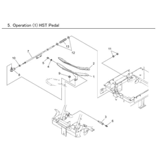 OPERATION (1) HST PEDAL spare parts