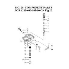 COMPONENT PARTS FOR (6215-600-103-10 ON FIG. 20) spare parts