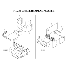 GRILLE,HEAD LAMP SYSTEM (1728-602-0100,1682-650-0100) spare parts