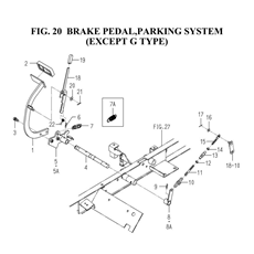 BRAKE PEDAL,PARKING SYSTEM(EXCEPT G TYPE)(1728-312-0100)(1608-313-0100) spare parts