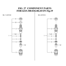 COMPONENT PARTS FOR (6215-300-036-00,10 ON FIG 19) spare parts