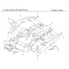 SEAT COVER (4) SIDE COVER spare parts