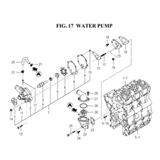 WATER PUMP (6004-420D-0100) spare parts