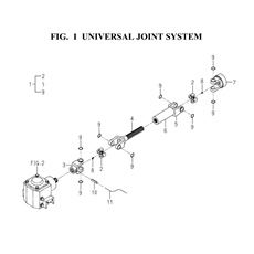 UNIVERSAL JOINT SYSTEM(8654-101D-0100) spare parts