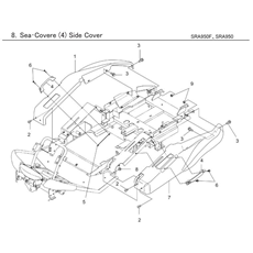 SEAT COVER (4) SIDE COVER spare parts