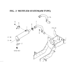 MUFFLER SYSTEM(450 TYPE) spare parts