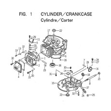 CYLINDER/CRANKCASE spare parts