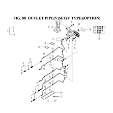 OUTLET PIPE(V)SET(V TYPE)(OPTION)(1739-512X-0100) spare parts