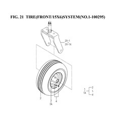 TIRE(FRONT/15X6)SYSTEM(NO.1-100295)(1752-441A-0100) spare parts