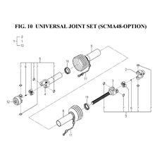 UNIVERSAL JOINT SET(SCMA48-OPTION)(8663-101Z-0100) spare parts