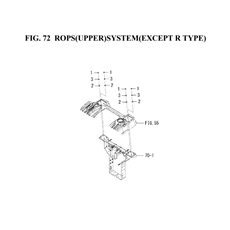 ROPS(UPPER)SYSTEM(EXCEPT R TYPE)(1845-702A-0100) spare parts