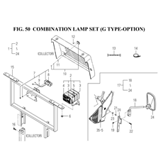 COMBINATION LAMP SET (G TYPE-OPTION)(1728-660-0100) spare parts