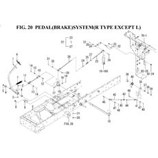 PEDAL(BRAKE)SYSTEM(R TYPE EXCEPT L)(1845-312-0100) spare parts