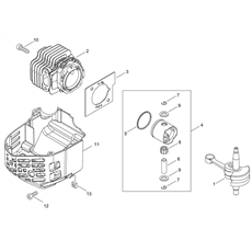 CYLINDER, PISTON, CRANKSHAFT spare parts