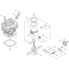 CYLINDER, PISTON, CRANKSHAFT spare parts