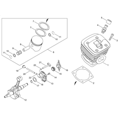 CYLINDER, PISTON, CRANKSHAFT spare parts