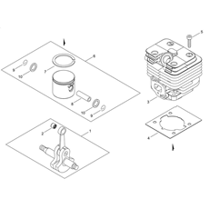 CYLINDER, PISTON, CRANKSHAFT spare parts