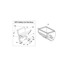 GRASSCATCHER BOX, OPC SAFETY CUT OUT spare parts