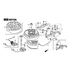 FLYWHEEL/IGNITION COIL - GCV190A S4 LE LD spare parts