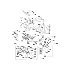 BLADE ASSEMBLY, FRONT ROLLERS, CHAINS spare parts