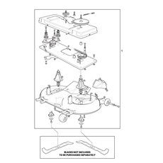 CUTTING DECK & BLADES TRANSMISSION PLATE ASSY - TC102 spare parts