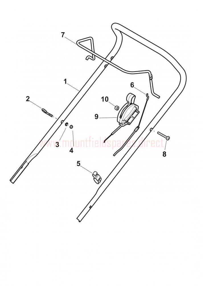 Handle, Upper Part assembly | Mountfield model